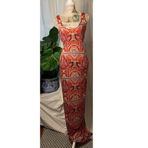 Mara Hoffman Red Print Maxi Dress
